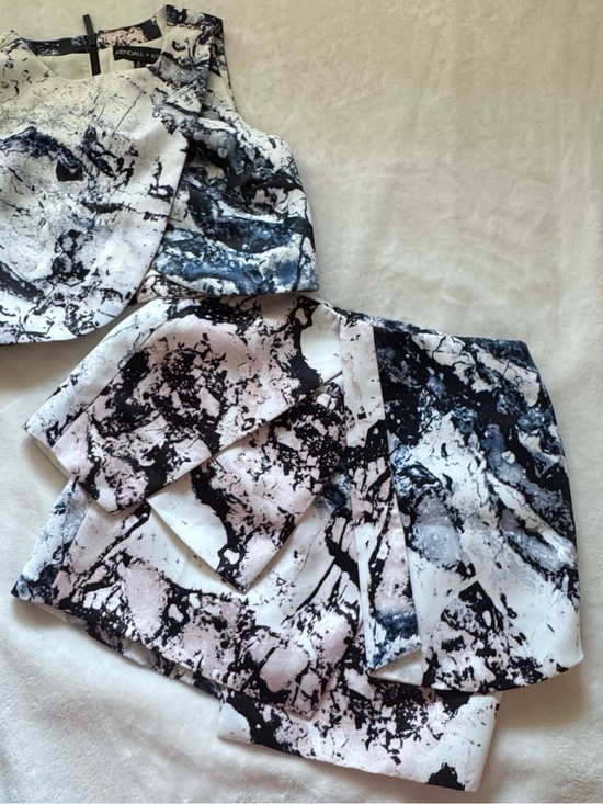 Kendall & Kylie Dresses & Skirts - Kendall & Kylie Black and White Marble Two-Piece Set